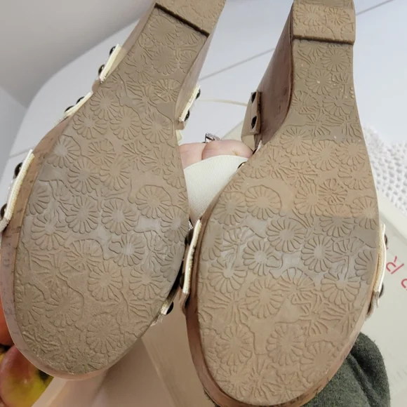 NIB. ESPRIT Strappy cork wedge sandals. Elastic comfort straps. Platform. - Picture 8 of 9
